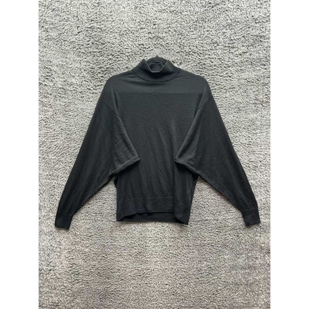 Iro Paris Romea Merino Wool Silk Turtleneck Pullover Sweater Black Womens Size M